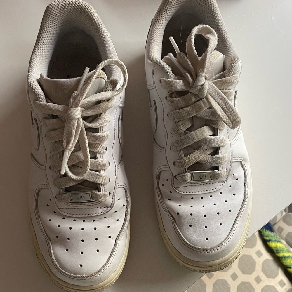 White Nike Air Force ones